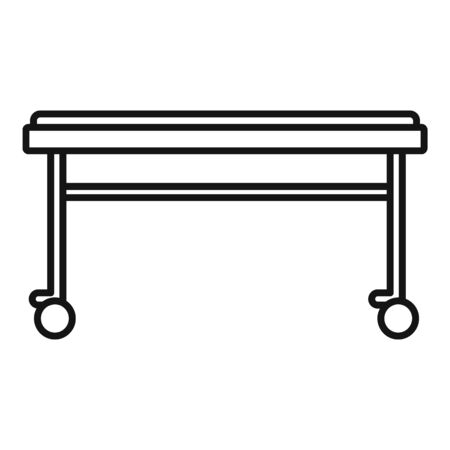 Hospital bed icon. Outline hospital bed vector icon for web design isolated on white backgroundのイラスト素材