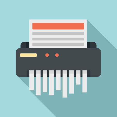 Paper shredder icon, flat styleのイラスト素材