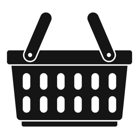 Shop basket icon. Simple illustration of shop basket vector icon for web design isolated on white backgroundのイラスト素材