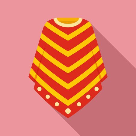 Peru clothes icon. Flat illustration of Peru clothes vector icon for web designのイラスト素材