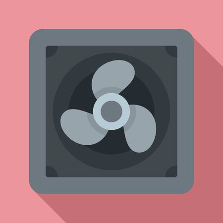 Rotor blade fan icon, flat styleのイラスト素材