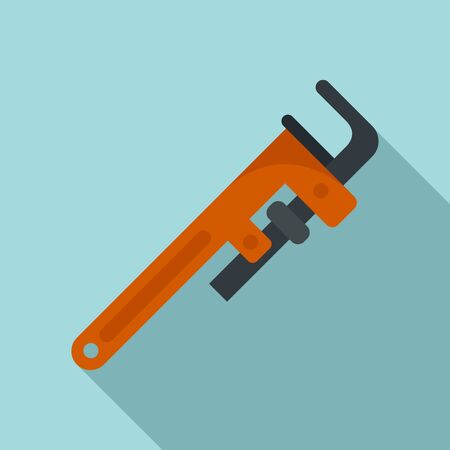 Adjustable wrench icon. Flat illustration of adjustable wrench vector icon for web designのイラスト素材
