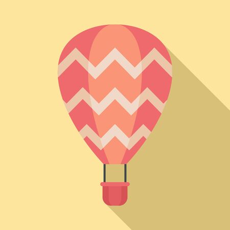 Summer air balloon icon. Flat illustration of summer air balloon vector icon for web designのイラスト素材