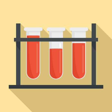 Blood test stand icon, flat styleのイラスト素材