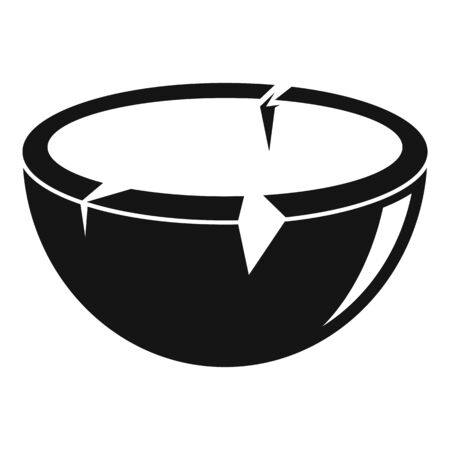 Coconut bowl icon, simple styleのイラスト素材