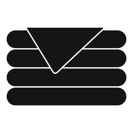 Stack blanket icon. Simple illustration of stack blanket vector icon for web design isolated on white backgroundのイラスト素材