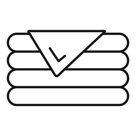 Stack blanket icon. Outline stack blanket vector icon for web design isolated on white backgroundのイラスト素材