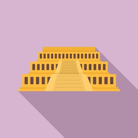 Big Egypt temple icon. Flat illustration of big Egypt temple vector icon for web designのイラスト素材