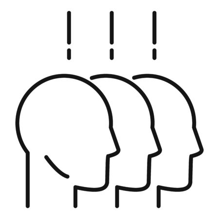 Idea cooperation icon, outline styleのイラスト素材