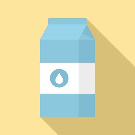 milk carton icon, flat styleのイラスト素材