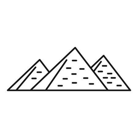 Egypt pyramids icon, outline styleのイラスト素材