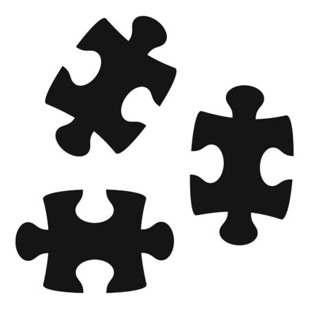Jigsaw icon, simple styleのイラスト素材