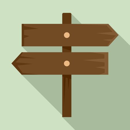 Sign board icon. Flat illustration of sign board vector icon for web designのイラスト素材