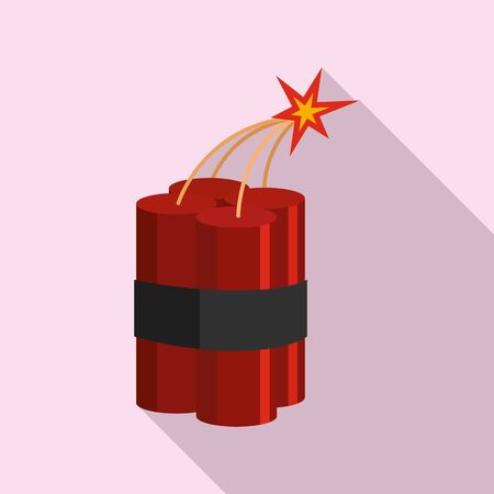 Dynamite icon, flat styleのイラスト素材
