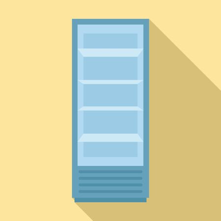 Drink fridge icon. Flat illustration of drink fridge vector icon for web designのイラスト素材
