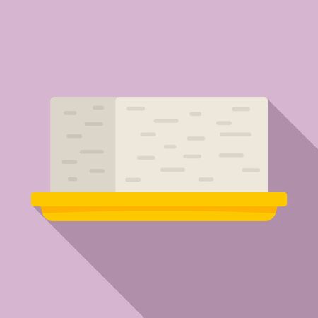 Greek feta icon, flat styleのイラスト素材