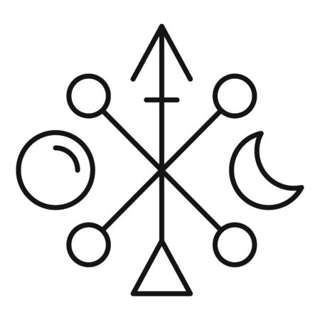 Hipster arrow alchemy icon, outline styleのイラスト素材