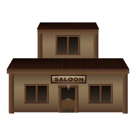 Western saloon icon, cartoon styleのイラスト素材