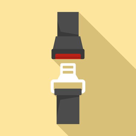 Auto seatbelt icon, flat styleのイラスト素材