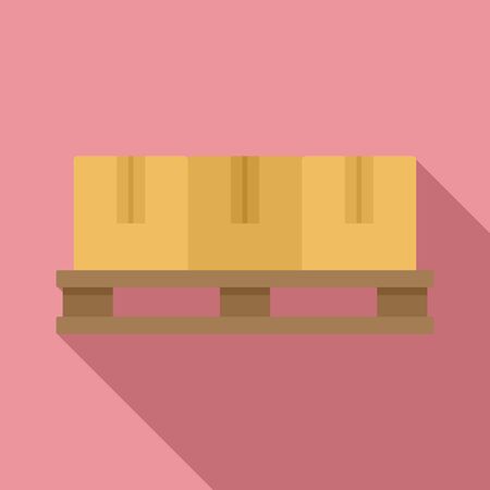 Parcel pallet icon. Flat illustration of parcel pallet vector icon for web designのイラスト素材
