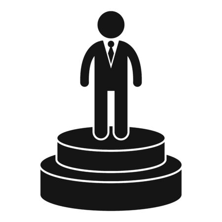 Celebrity actor on podium icon, simple styleのイラスト素材