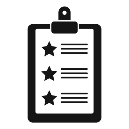 Famous actor checklist icon, simple styleのイラスト素材