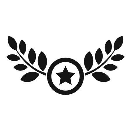 Laurel emblem icon, simple styleのイラスト素材