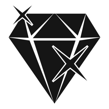 Shiny diamond icon, simple styleのイラスト素材