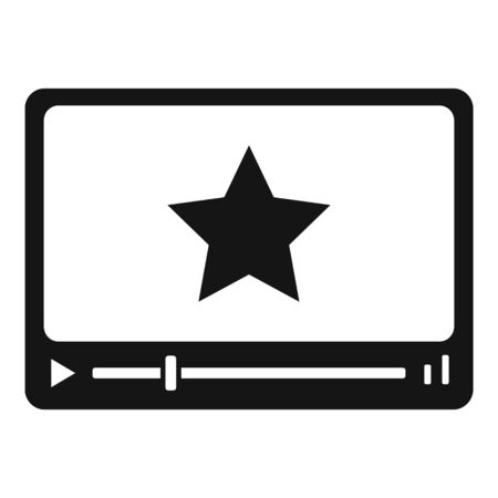 Star cinema video player icon, simple styleのイラスト素材