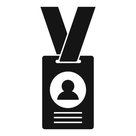 Id celebrity card icon, simple styleのイラスト素材