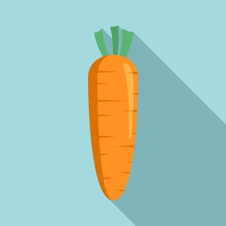 Organic carrot icon, flat styleのイラスト素材