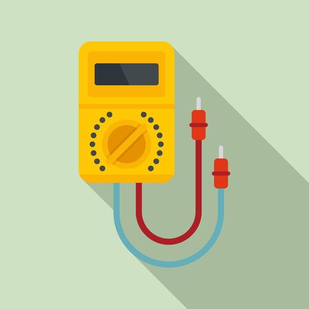 Multimeter instrument icon, flat styleのイラスト素材