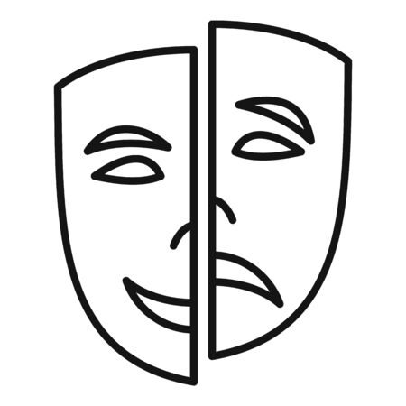 Personality disorder icon, outline styleのイラスト素材