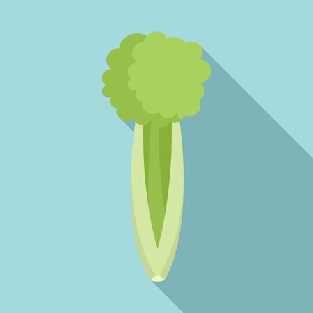 Celery vegetables icon, flat styleのイラスト素材