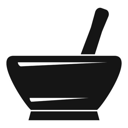 Condiment wood bowl icon. Simple illustration of condiment wood bowl vector icon for web design isolated on white backgroundのイラスト素材
