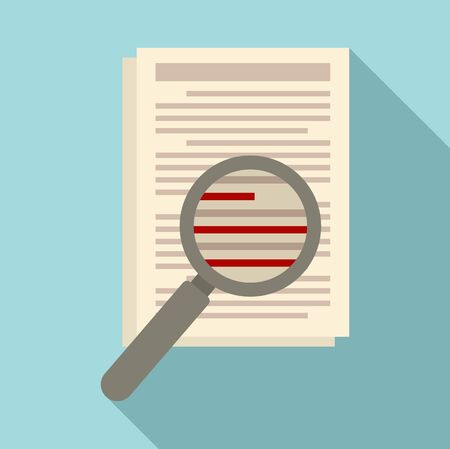 Magnifier text edit icon, flat styleのイラスト素材