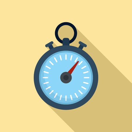 Dog training stopwatch icon, flat styleのイラスト素材