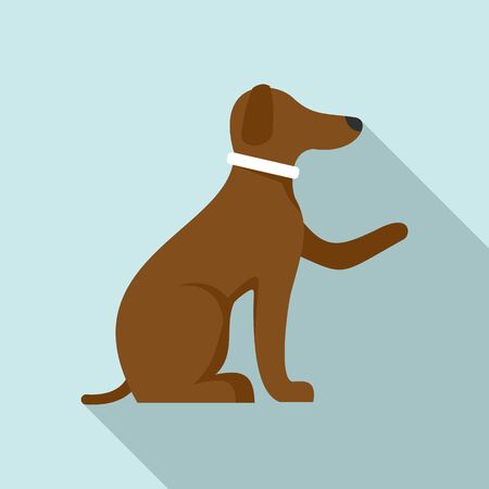 Domestic dog training icon. Flat illustration of domestic dog training vector icon for web designのイラスト素材