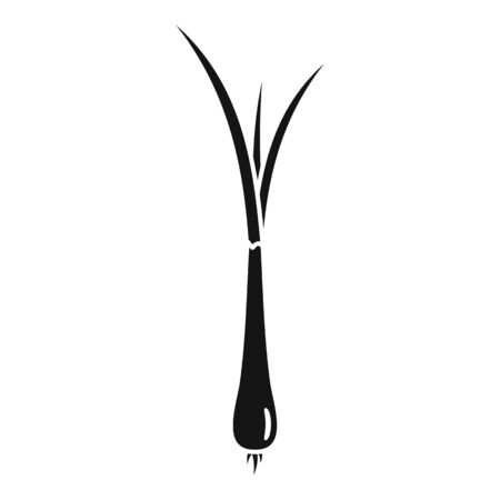 Spring onion icon. Simple illustration of spring onion vector icon for web design isolated on white backgroundのイラスト素材