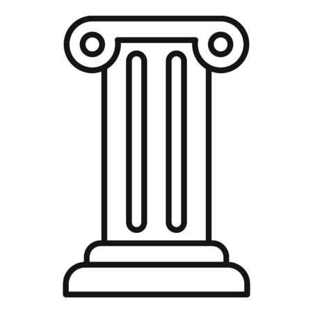 Justice column icon, outline styleのイラスト素材