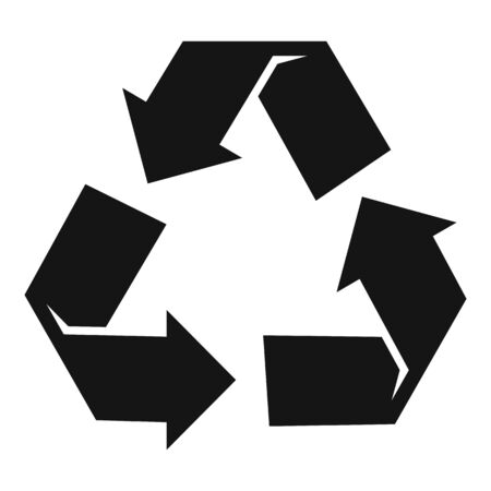 Nature recycling icon. Simple illustration of nature recycling vector icon for web design isolated on white backgroundのイラスト素材