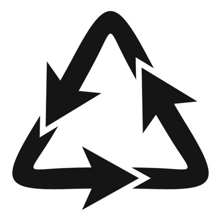 Recycling triangle icon. Simple illustration of recycling triangle vector icon for web design isolated on white backgroundのイラスト素材