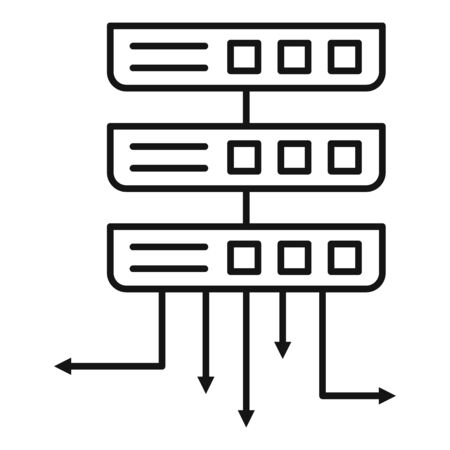 Server infrastructure icon. Outline server infrastructure vector icon for web design isolated on white backgroundのイラスト素材