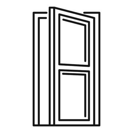 Building entrance icon, outline styleのイラスト素材
