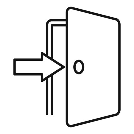 Doorway icon. Outline doorway vector icon for web design isolated on white backgroundのイラスト素材