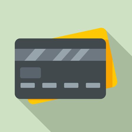 Money credit cards icon, flat styleのイラスト素材