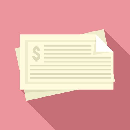 Transfer money paper icon. Flat illustration of transfer money paper vector icon for web designのイラスト素材