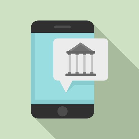 Smartphone web banking icon. Flat illustration of smartphone web banking vector icon for web designのイラスト素材
