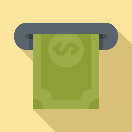 Atm cash money icon. Flat illustration of atm cash money vector icon for web designのイラスト素材