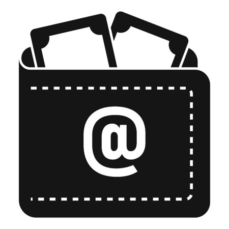 Internet money wallet icon. Simple illustration of internet money wallet vector icon for web design isolated on white backgroundのイラスト素材